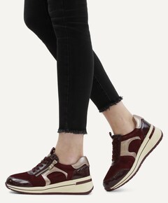 Lace-up dames sneakers bordeaux