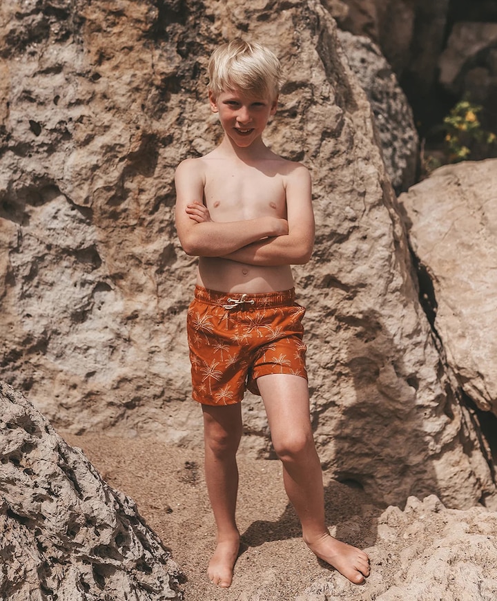 Jongens zwemshort brique