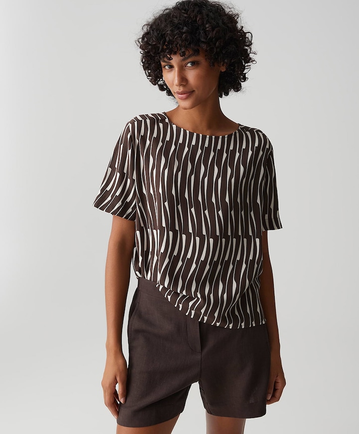 Dames blouse bruin