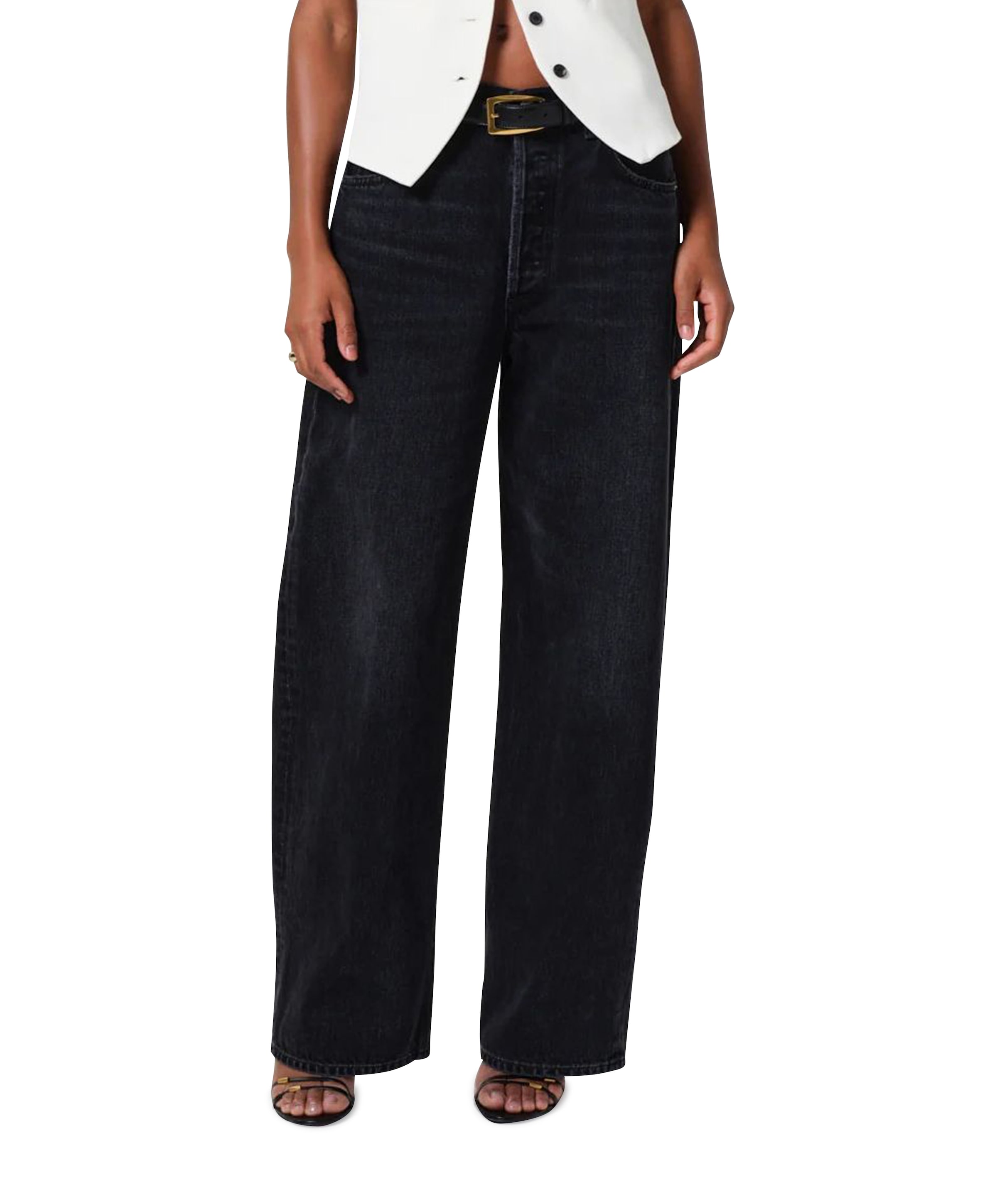 Ayla baggy in voila dames jeans zwart