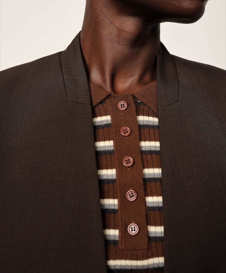 Dames blazer bruin