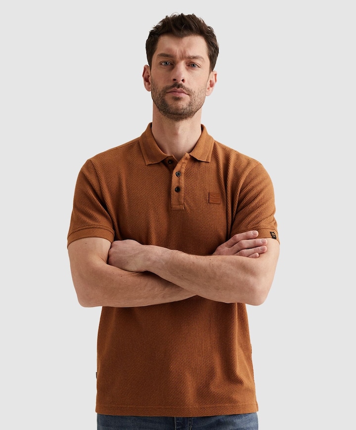 Heren polo oranje