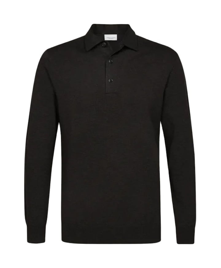 Heren polo bruin