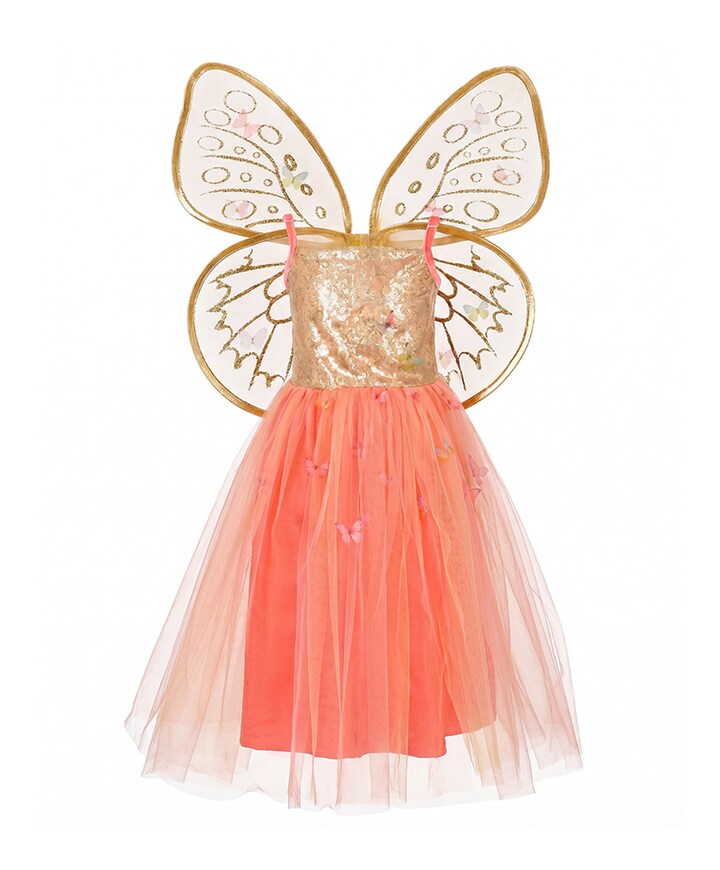 Meisjes Joanna jurk met vleugels multicolor