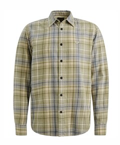 Heren overhemd lange mouw groen