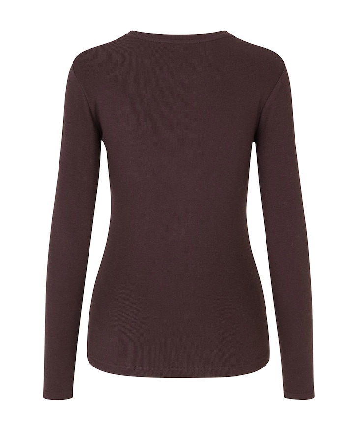 Dames longsleeve bruin
