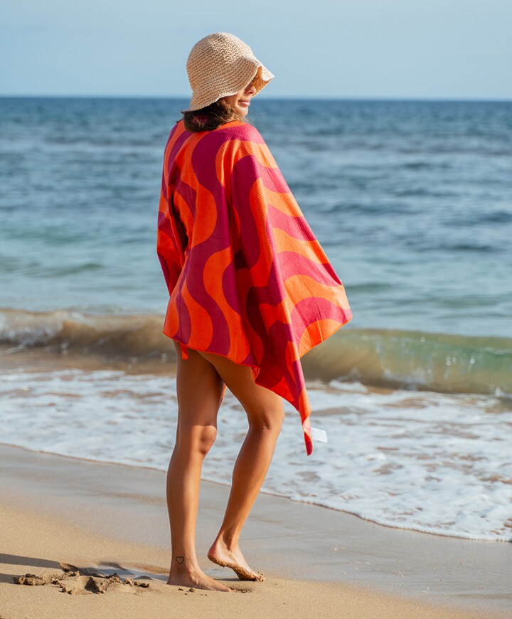 Badlaken large oranje