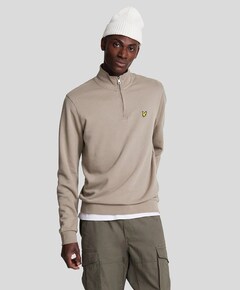 Heren trui met rits beige