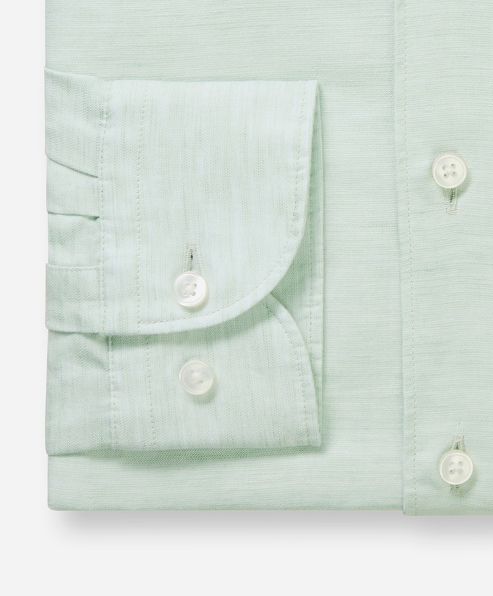 Heren overhemd lange mouw groen