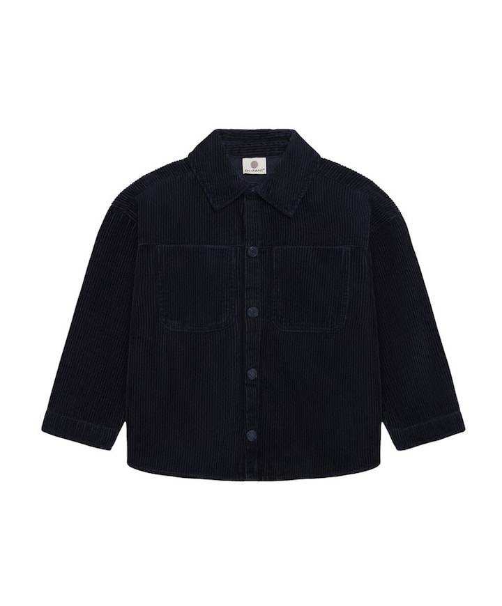 Jongens overhemd lange mouw blauw