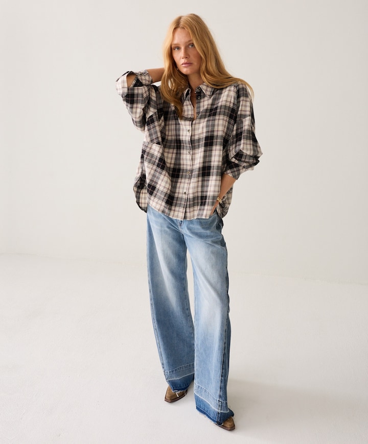 Dames blouse grijs