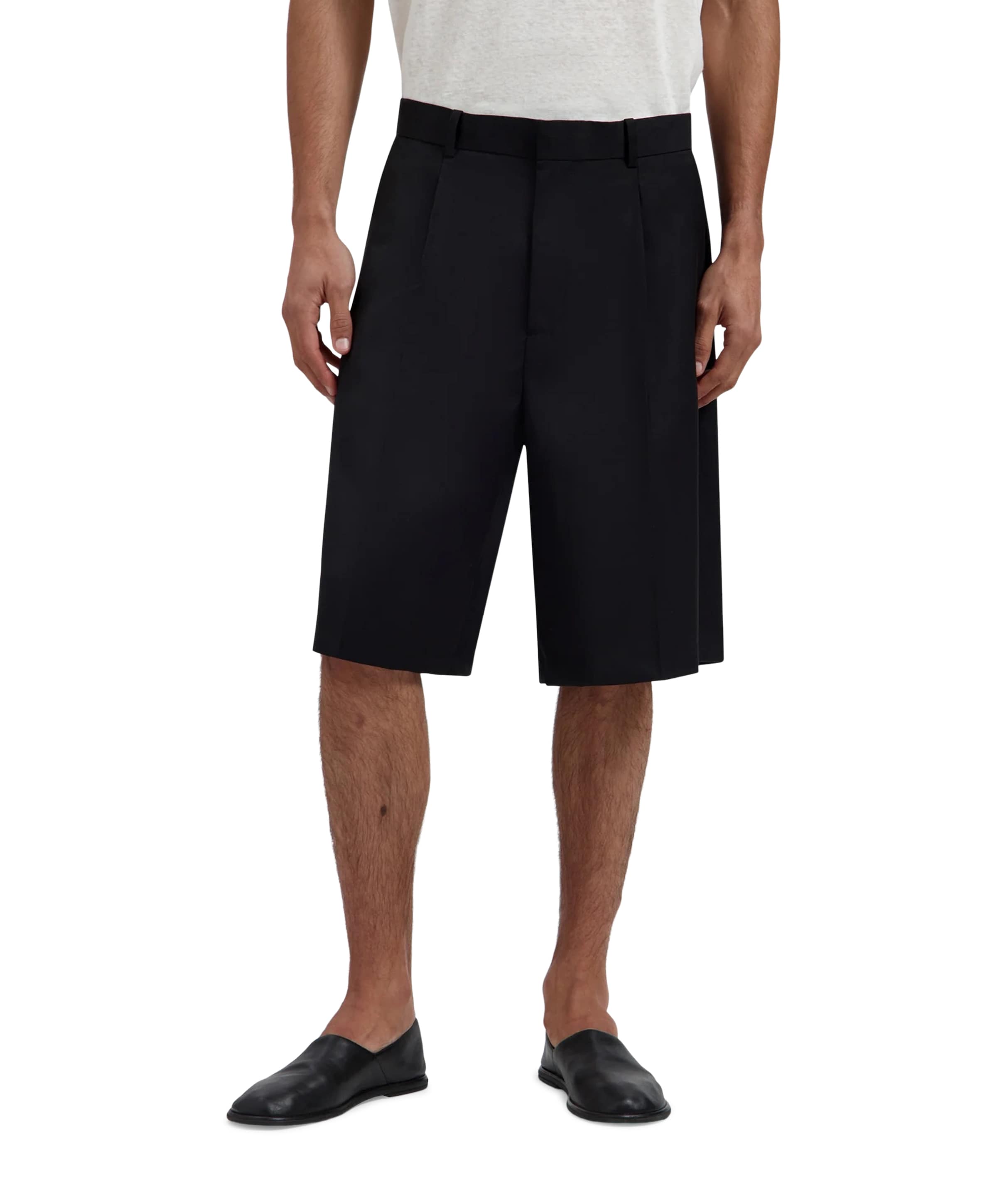 Tropical Wool Blend heren korte broek zwart