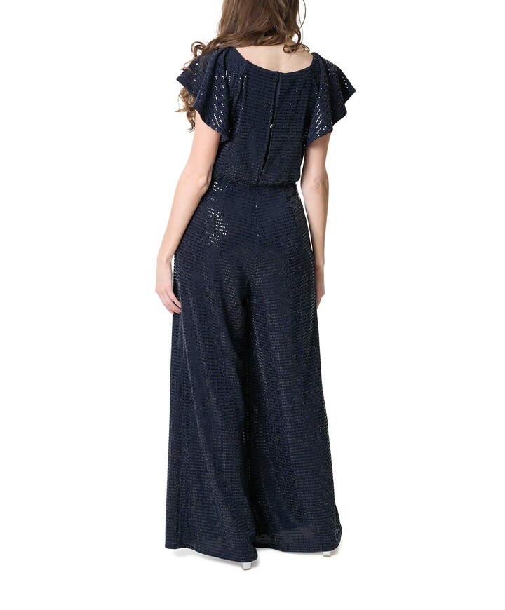 Overall Lang 1/2 Arm dames jumpsuit blauw