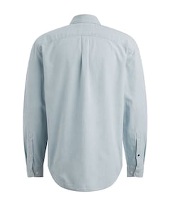 Heren overhemd lange mouw blauw