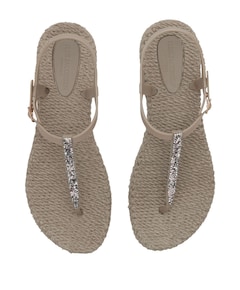 Flipflops With Glitters dames sandalen beige