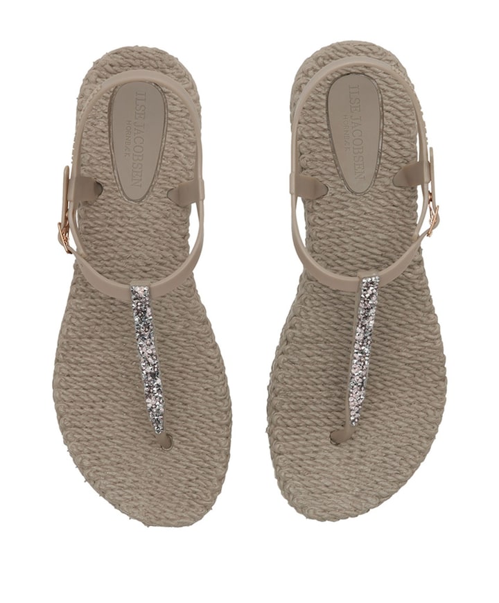 Flipflops With Glitters dames sandalen beige