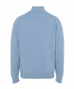 Heren trui met rits blauw