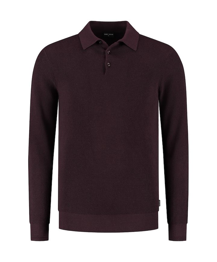 Heren polo bordeaux