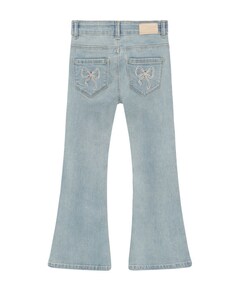 Denim Flared Fit Bow meisjes jeans blauw