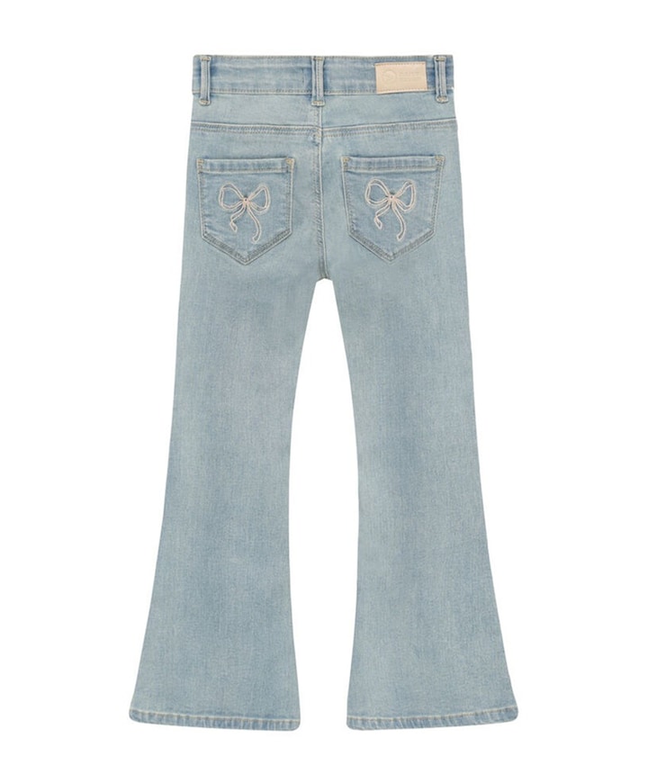 Denim Flared Fit Bow meisjes jeans blauw