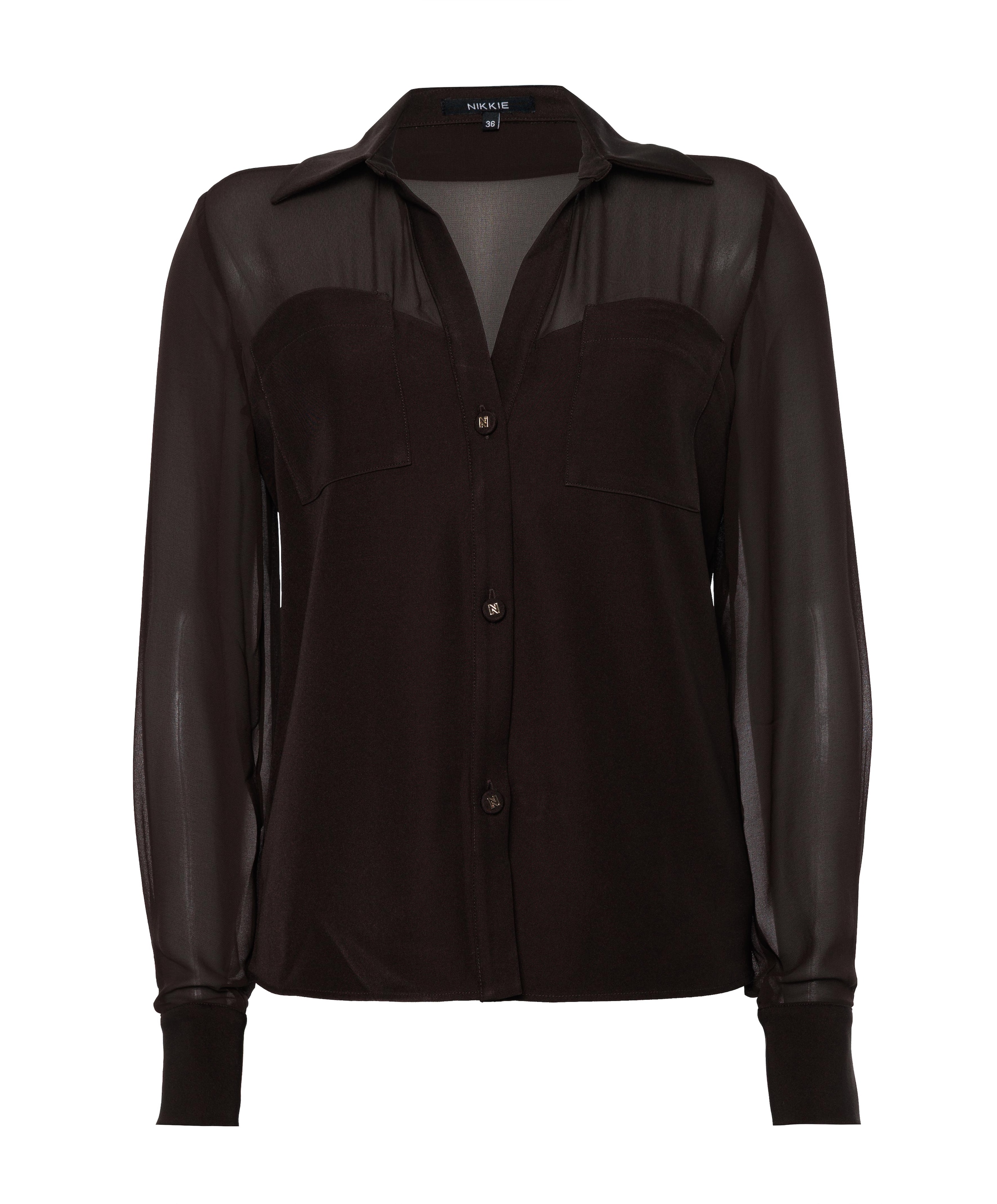 Dames blouse bruin