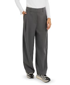 Geweven dames broek grijs