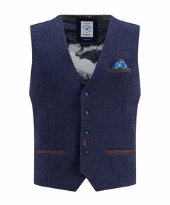 Heren gilet blauw