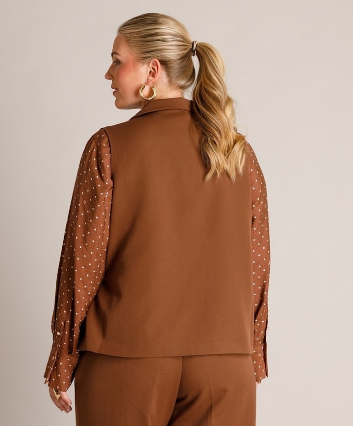Dames gilet bruin