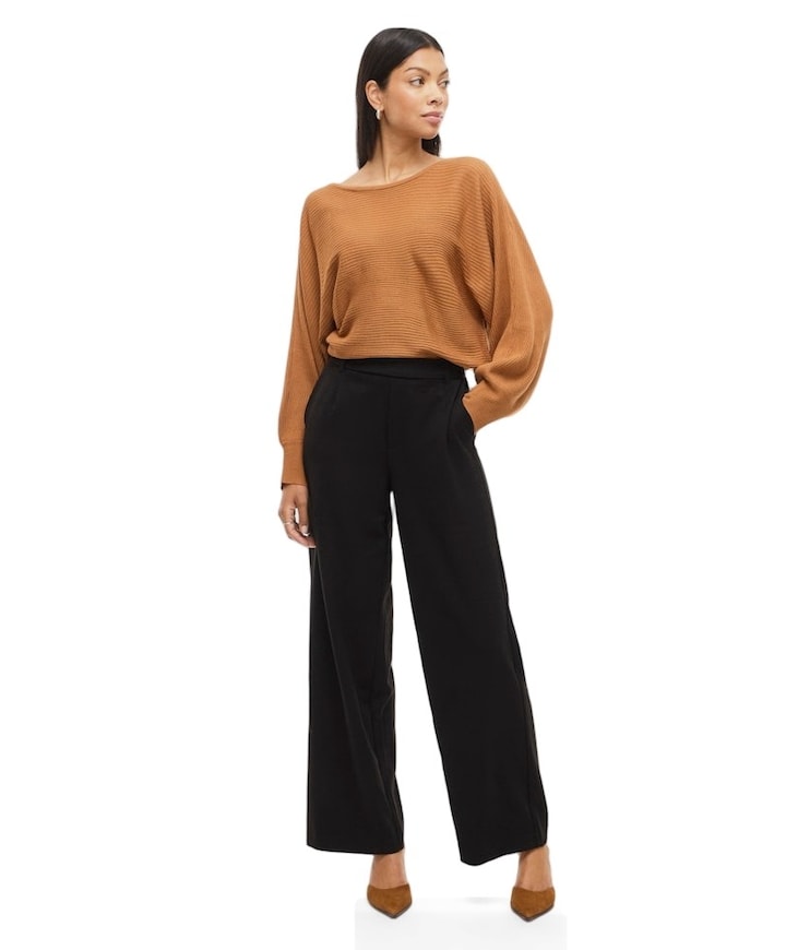 VIVARONE HW WIDE PANT - NOOS zwart