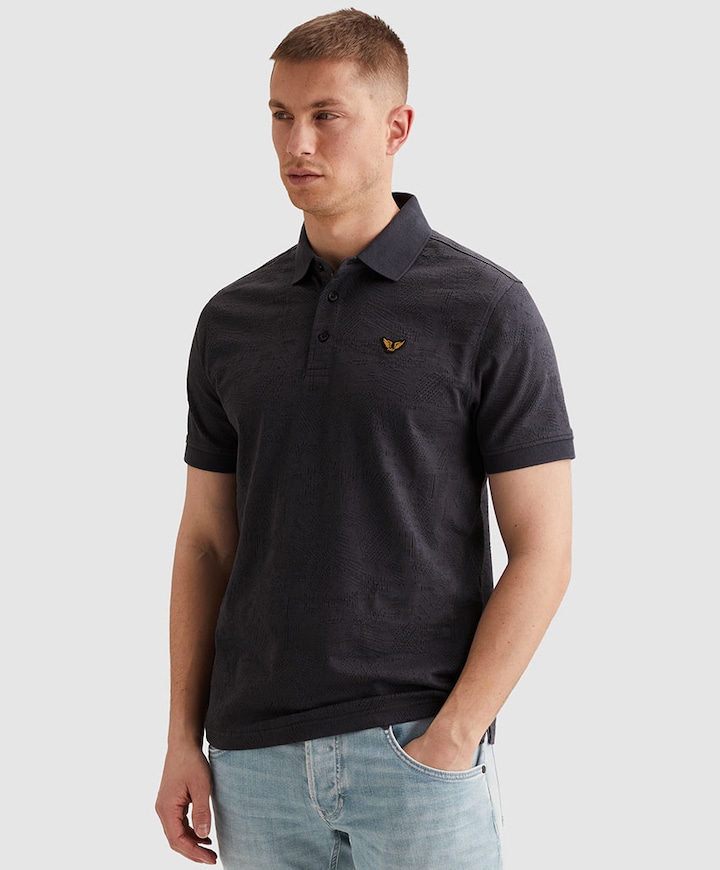 Heren polo blauw