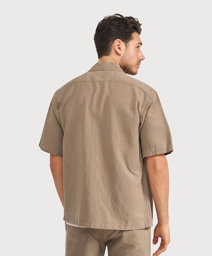 Heren overshirt bruin