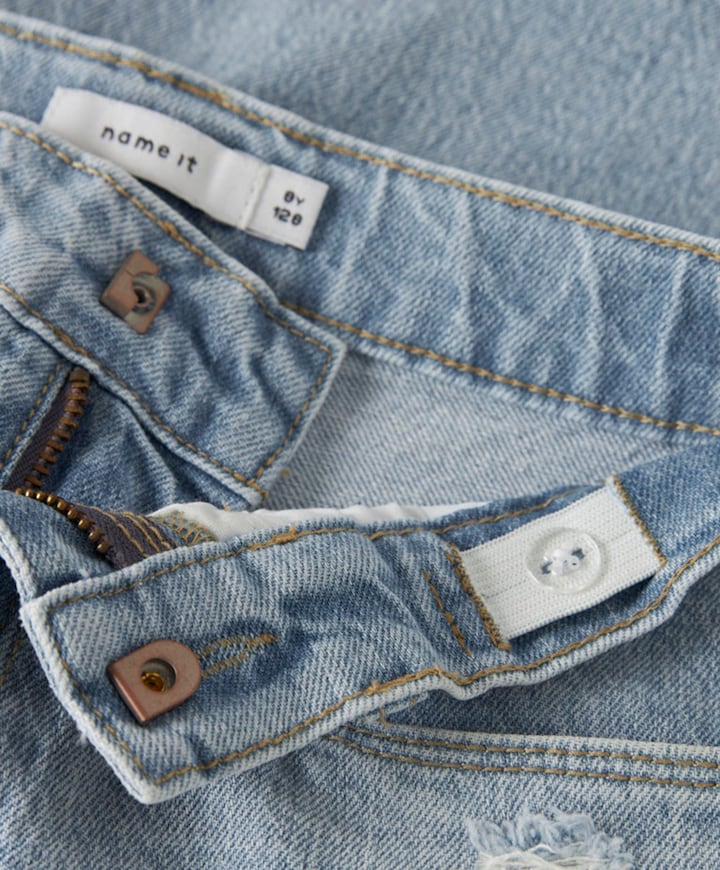 NKFROSE HW LONG DNM 1160-TK meisjes korte broek blauw