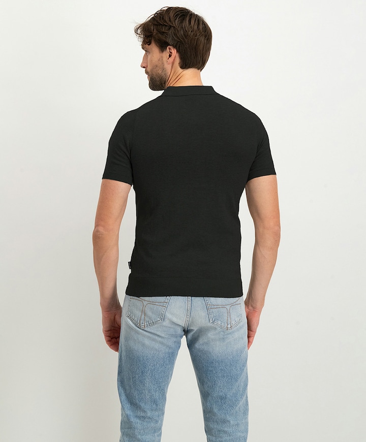Heren polo zwart