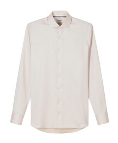 Heren overhemd lange mouw beige