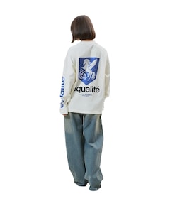 Uniseks longsleeve ecru