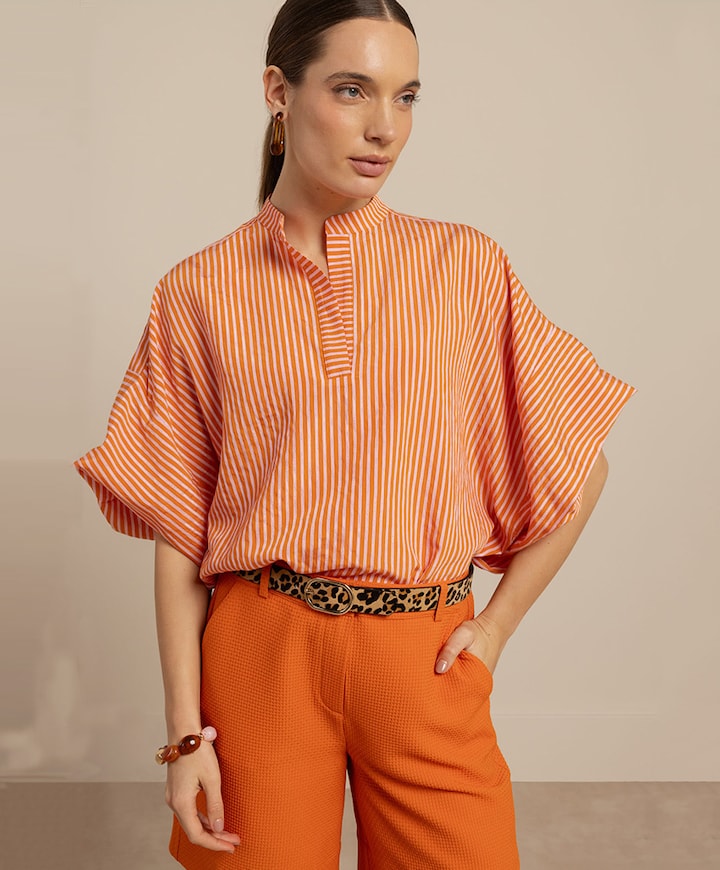 Dames blouse oranje