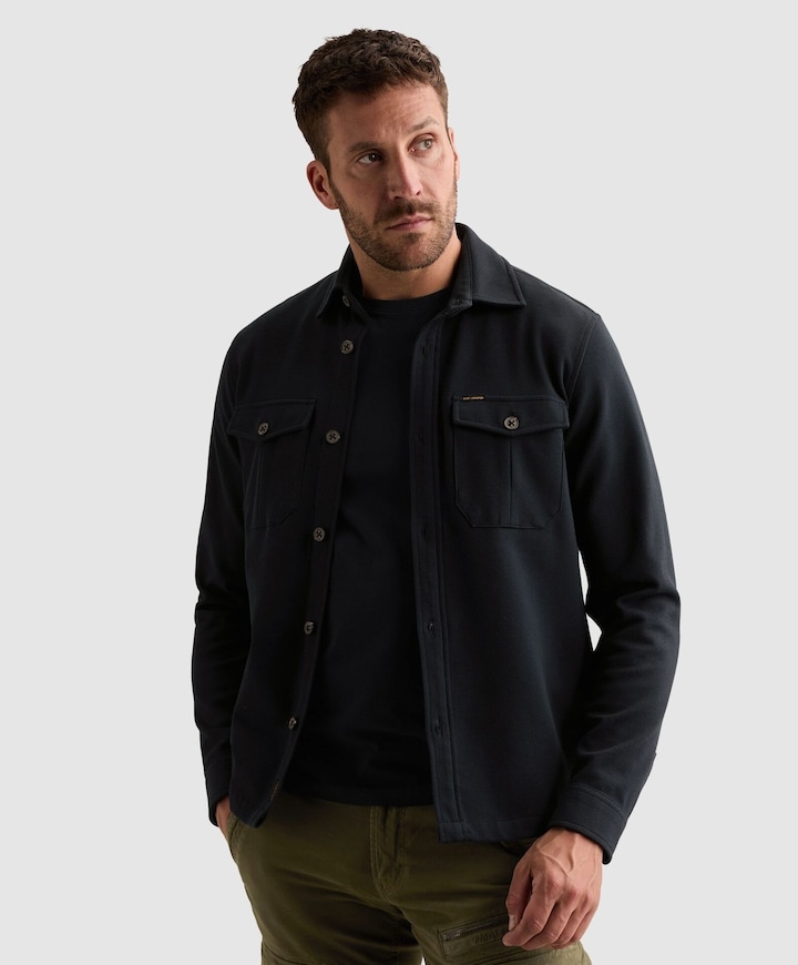 Heren overshirt blauw