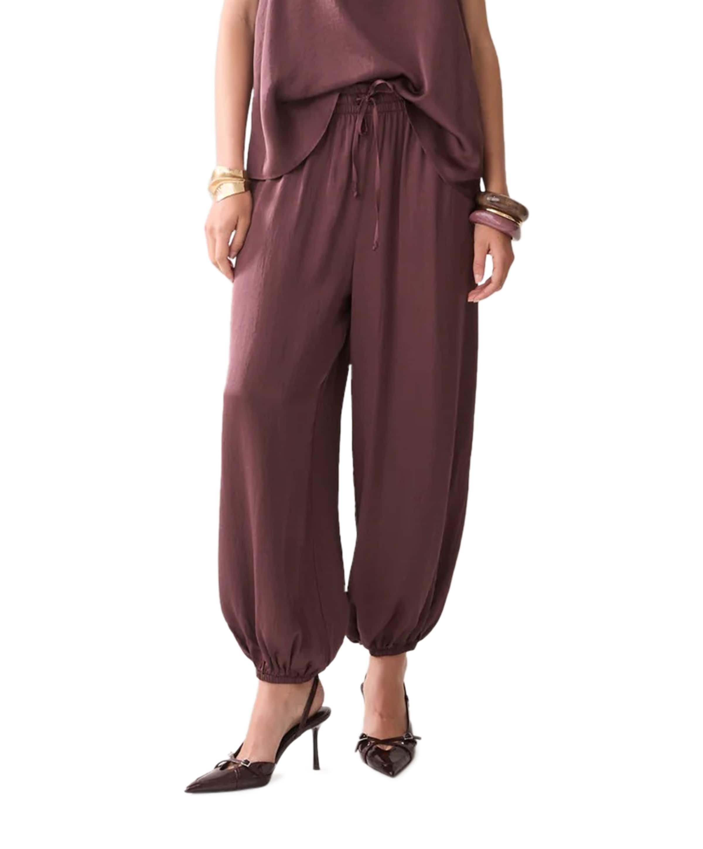Silky touch dames broek bruin