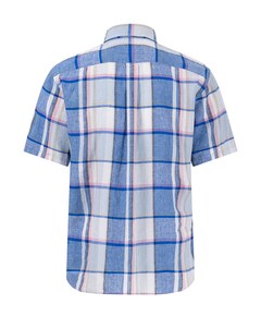 Overhemd korte mouw blauw