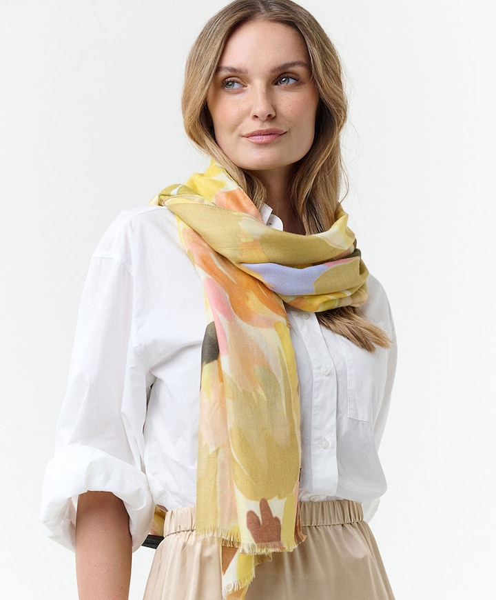 Dames sjaal geel