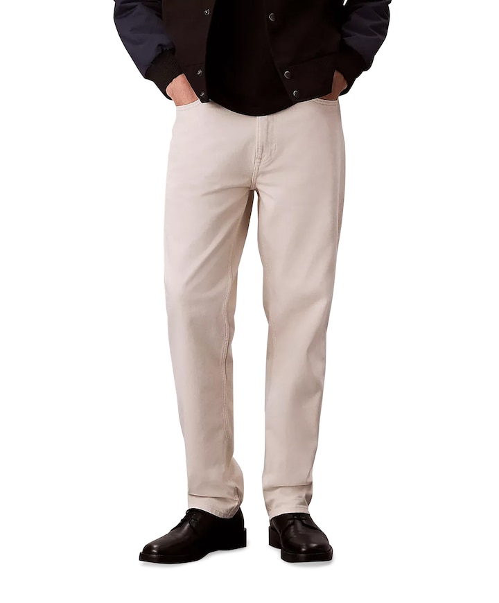 5PKT 90S TAPER WASHED BONE JEAN heren jeans ecru