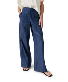 Melane line dames broek blauw