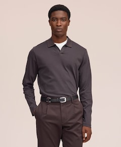 Heren polo bruin