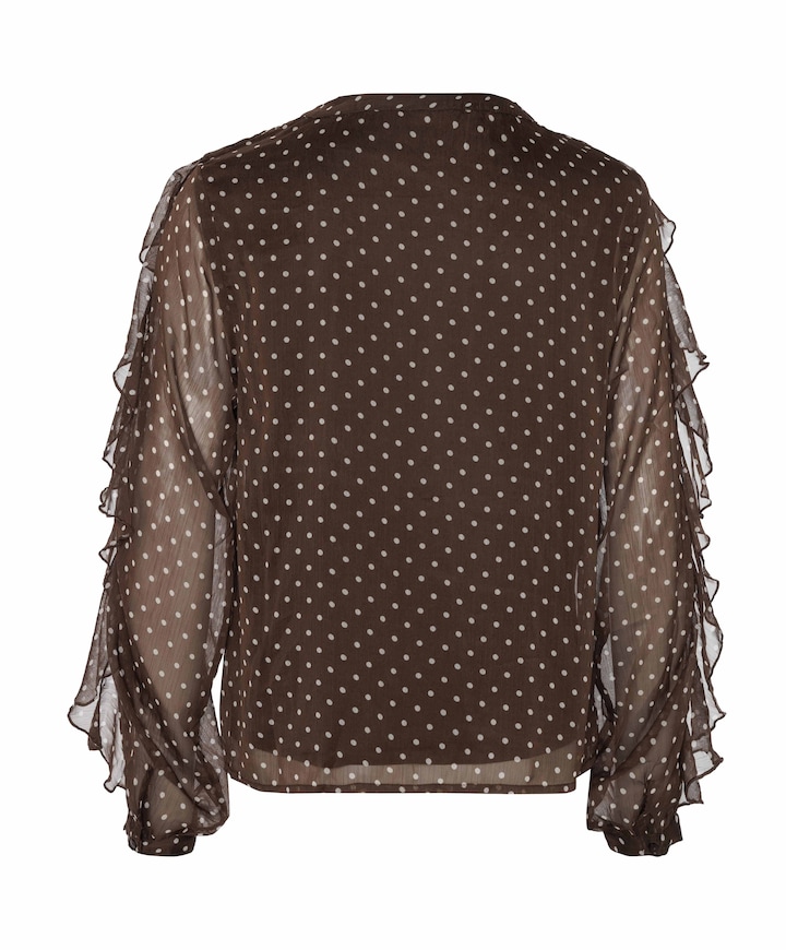 Dames blouse bruin