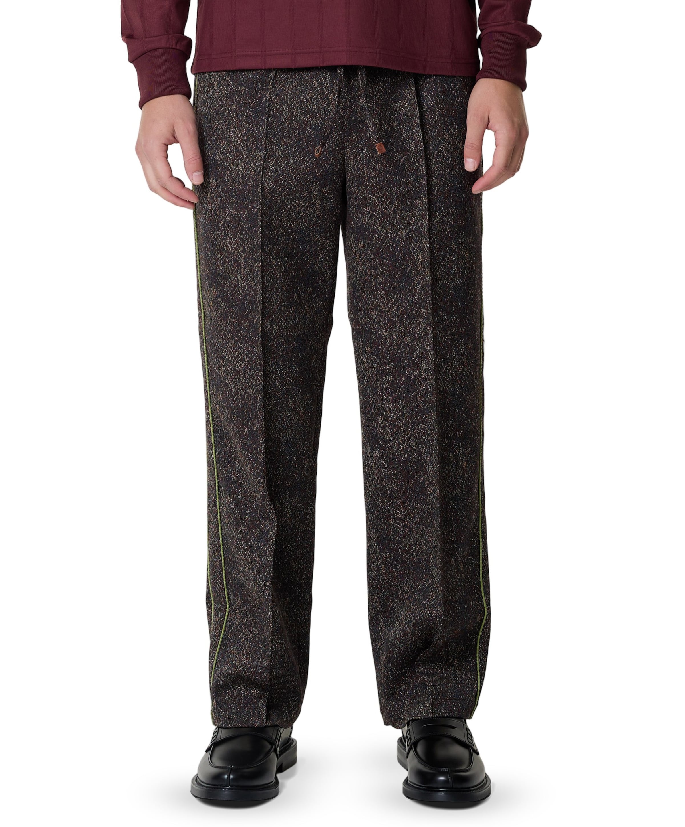 Jacquard Elastic Waist Pants heren pantalon multicolor