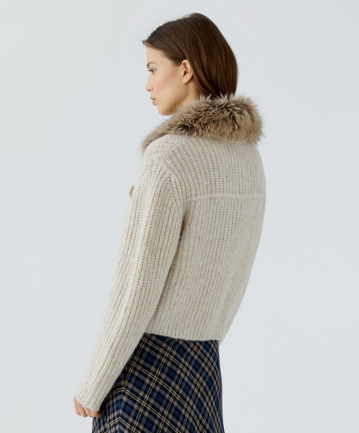 Dames vest beige