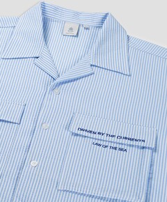 Heren overhemd korte mouw blauw