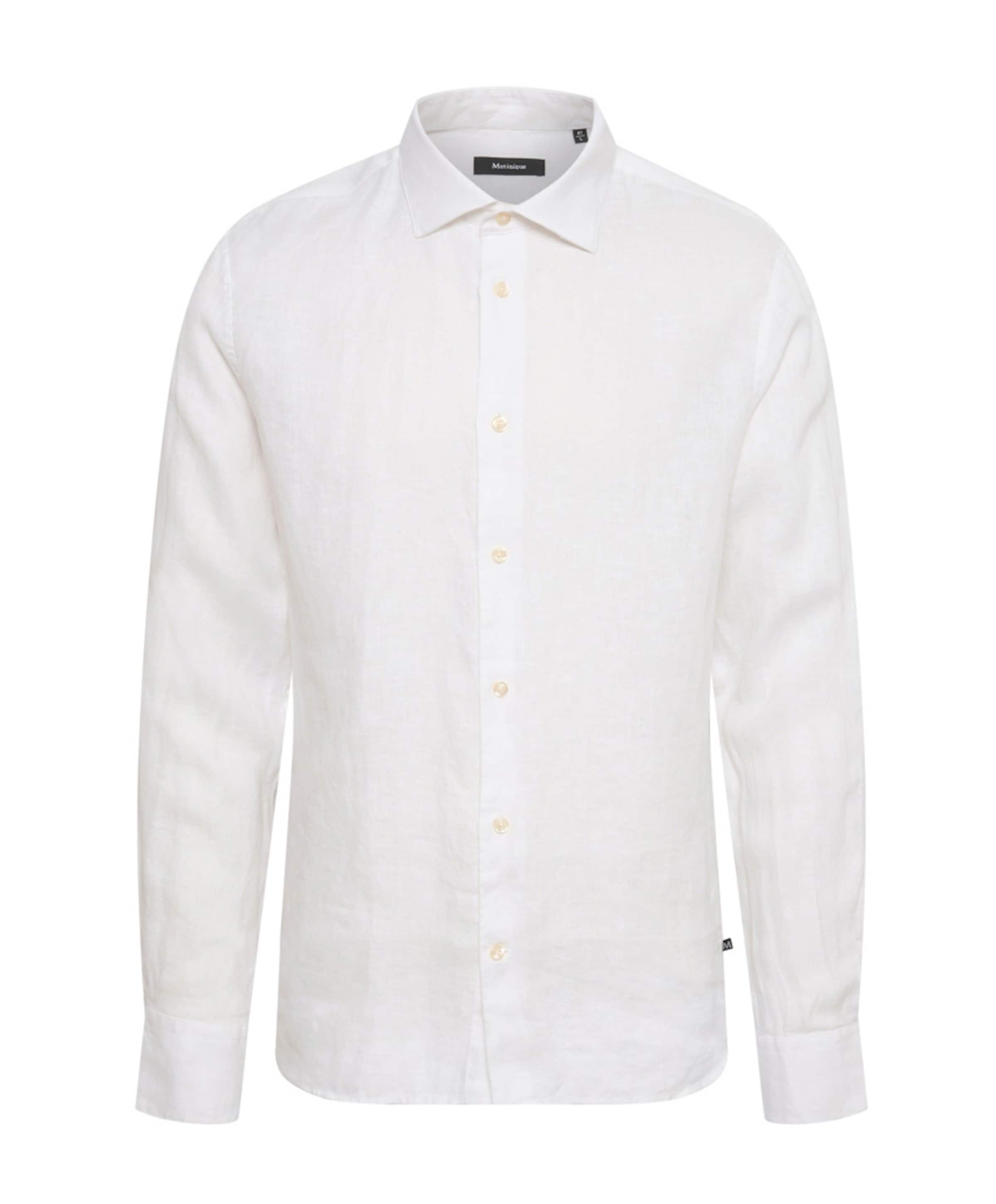 Heren overhemd lange mouw wit