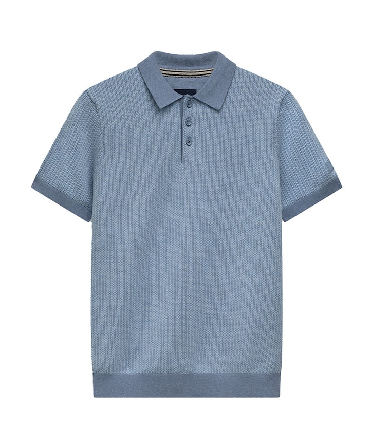 Heren polo blauw