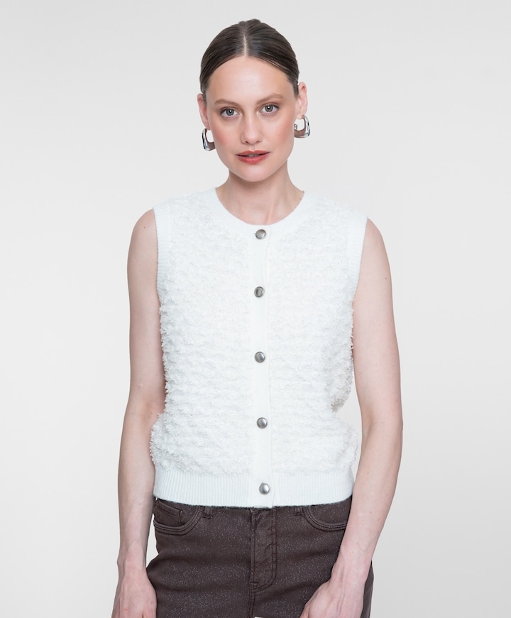 Dames gilet ecru